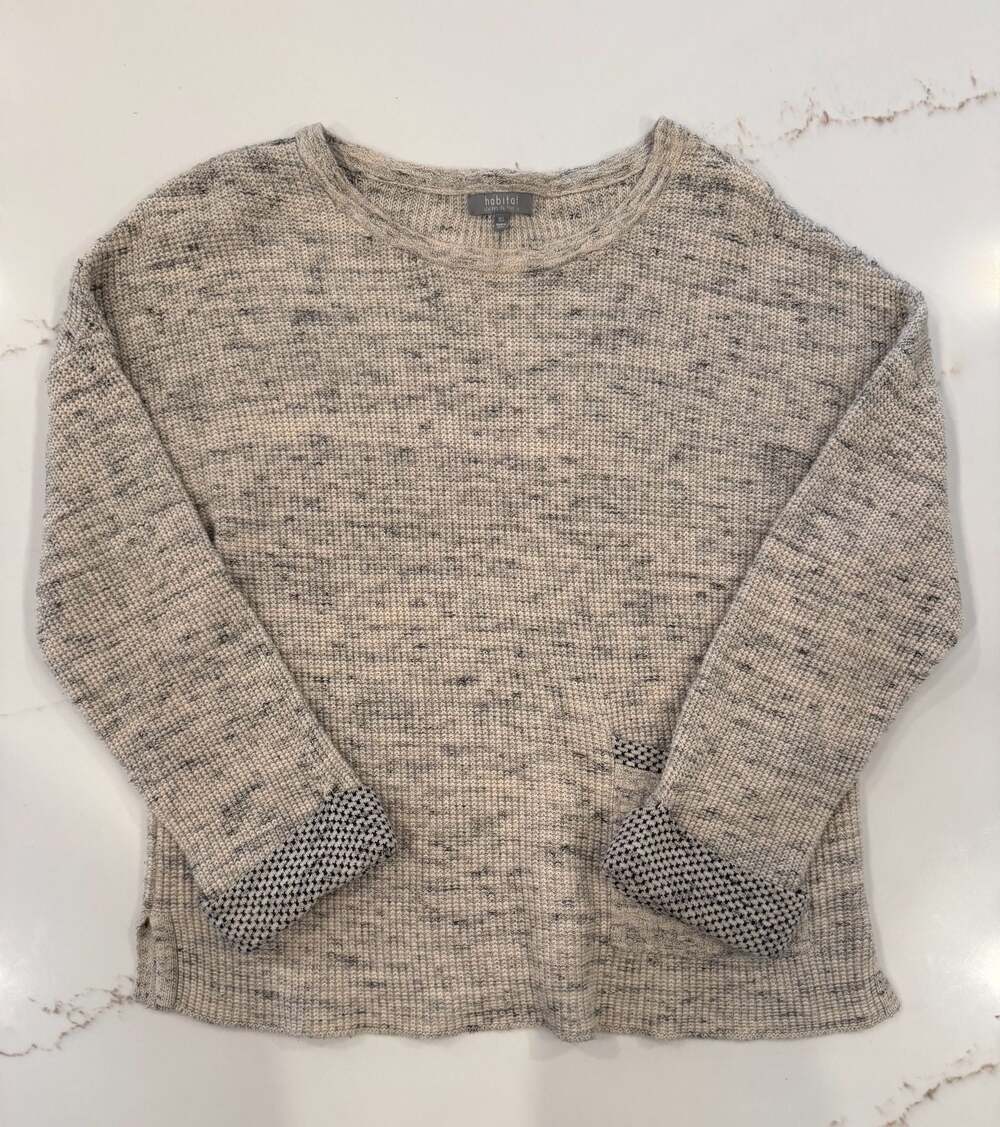 Habitat Clothes To Live In Cotton Knit Pocket Sweater XS